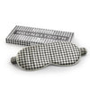 Pure Silk Sleep Mask [100% 6A Mulberry Silk, 22 Momme] - Houndstooth Pattern