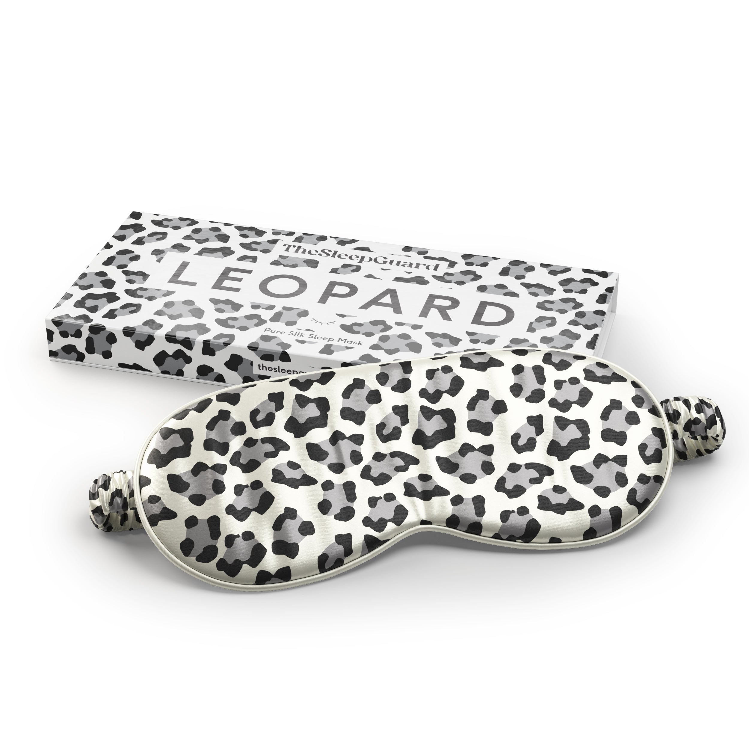 Pure Silk Sleep Mask [100% 6A Mulberry Silk, 22 Momme] - Leopard Print