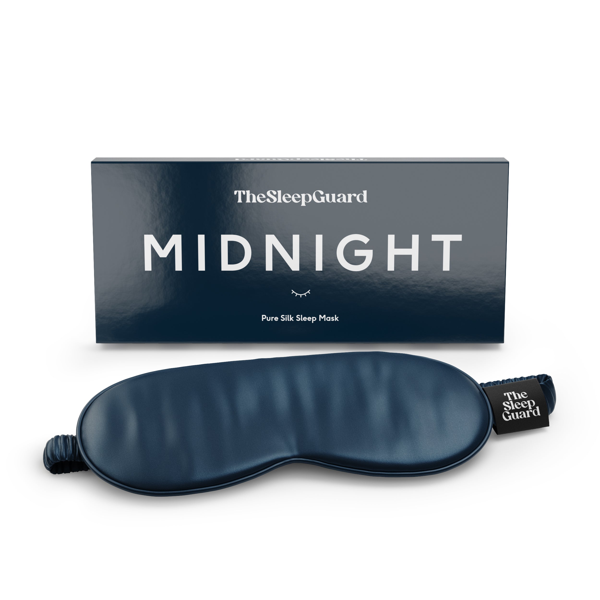 Pure Silk Sleep Mask [100% 6A Mulberry Silk, 22 Momme] - Midnight Navy